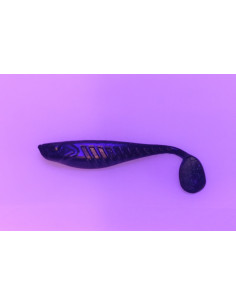 🔥 Shad Alpha 9 cm Noir pailleté | Leurres Souples Perche, Sandre, Bar, Brochet,...| Kestufish 🎣 2