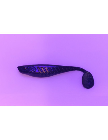 🔥 Shad Alpha 9 cm Noir pailleté | Leurres Souples Perche, Sandre, Bar, Brochet,...| Kestufish 🎣