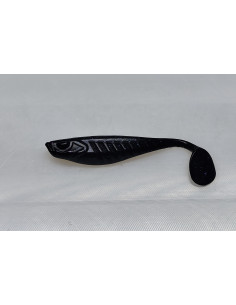 🔥 Shad Alpha 9 cm Noir pailleté | Leurres Souples Perche, Sandre, Bar, Brochet,...| Kestufish 🎣