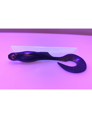 🔥 Bubulle Grub Noir Pailleté | Leurres Souples Gros Carnassiers | Kestufish 🎣