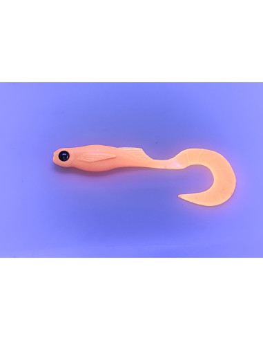 🔥 Bubulle Grub Orange Fluo | Leurres Souples Gros Carnassiers | Kestufish 🎣