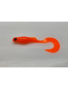 🔥 Bubulle Grub Orange Fluo | Leurres Souples Gros Carnassiers | Kestufish 🎣