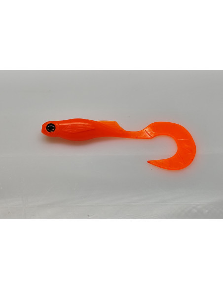 🔥 Bubulle Grub Orange Fluo | Leurres Souples Gros Carnassiers | Kestufish 🎣
