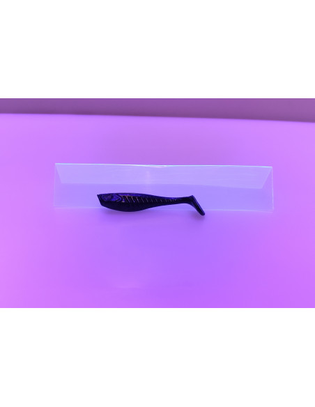 🔥 Shad Alpha 6 cm Noir Pailleté | Leurres Souples Perche, Truite & Black bass| Kestufish 🎣