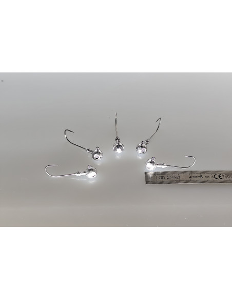 Tête plombée 8 g Hameçon 3/0 – Lot de 5 | Kestufish Made in France