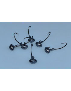 Tête plombée football 3.5 g Hameçon Ultra piquant – Lot de 6 | Kestufish Made in France