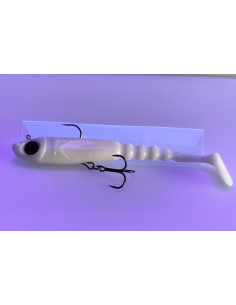 🔥 Ch'ti Shad 17 cm Prémonté (44 g) Blanc | Leurre Souple Brochet & Silure | Kestufish 🎣 2