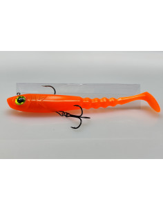 🔥 Ch'ti Shad 17 cm Prémonté (44 g) Orange Fluo | Leurre Souple Brochet & Silure | Kestufish 🎣