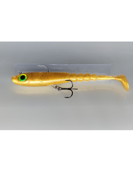 🔥 Ch'ti Shad 17 cm Prémonté (44 g) Gold | Leurre Souple Brochet & Silure | Kestufish 🎣