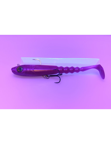 🔥 Ch'ti Shad 17 cm Prémonté (44 g) Violet Nacré | Leurre Souple Brochet & Silure | Kestufish 🎣
