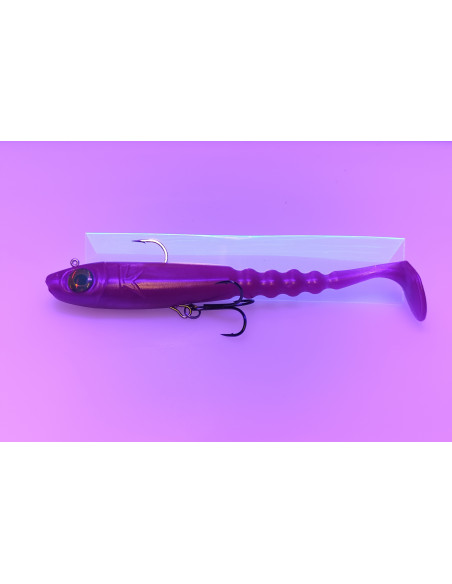 🔥 Ch'ti Shad 17 cm Prémonté (44 g) Violet Nacré | Leurre Souple Brochet & Silure | Kestufish 🎣