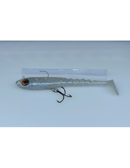 🔥 Ch'ti Shad 17 cm Prémonté (44 g) Ice | Leurre Souple Brochet & Silure | Kestufish 🎣