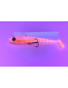 🔥 Ch'ti Shad 17 cm Prémonté (44 g) Rose translucide pailleté | Leurre Souple Brochet & Silure | Kestufish 🎣 2