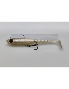 🔥 Ch'ti Shad 17 cm Prémonté (44 g) Blanc Nacré | Leurre Souple Brochet & Silure | Kestufish 🎣