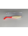 🔥 Shad Alpha 9 cm Blanc queue rose fluo | Leurres Souples Perche & Sandre | Kestufish 🎣