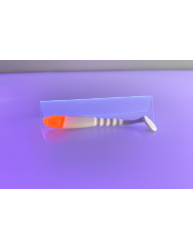 🔥 Ch'ti Shad 9 cm Blanc à tête rouge | Le Leurre Souple Ultime pour les pêches Légères| Kestufish 🎣