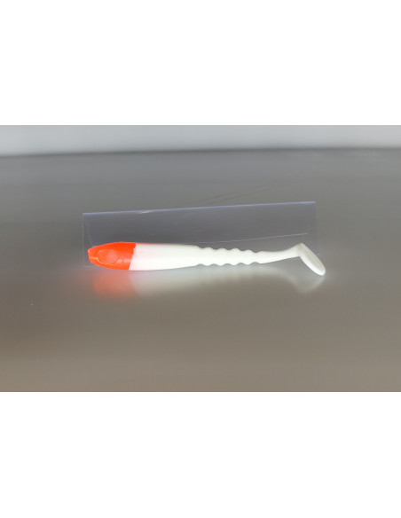 🔥 Ch'ti Shad 9 cm Blanc à tête rouge | Le Leurre Souple Ultime pour les pêches Légères| Kestufish 🎣