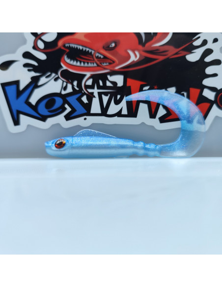 Ch'ti Grub 12cm – Leurre souple artisanal français | Sandre, Brochet, Perche | Kestufish