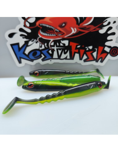 Ch'ti Shad 13cm – Leurre souple shad bicolore | Brochet, Silure, Sandre | Kestufish