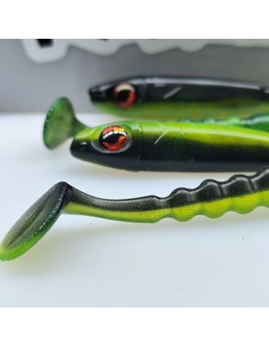 Ch'ti Shad 13cm – Leurre souple shad bicolore | Brochet, Silure, Sandre | Kestufish